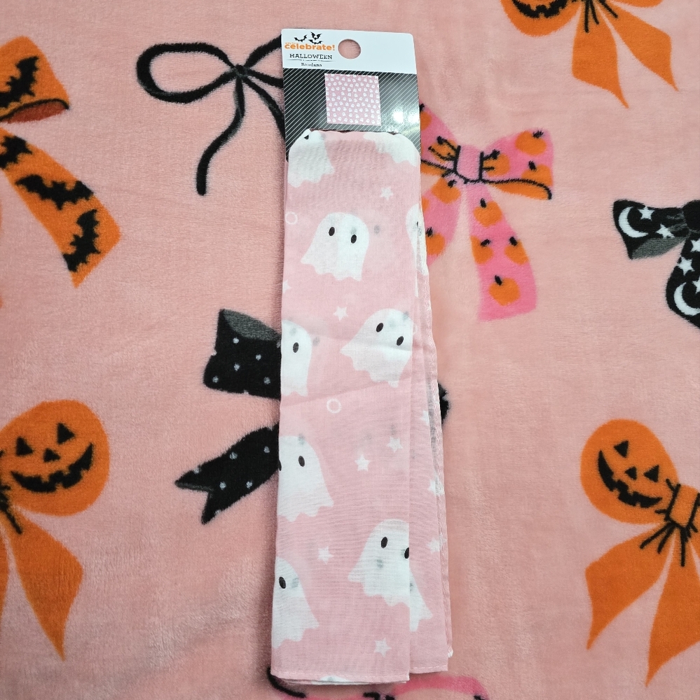 Pink Ghost Halloween Bandana
